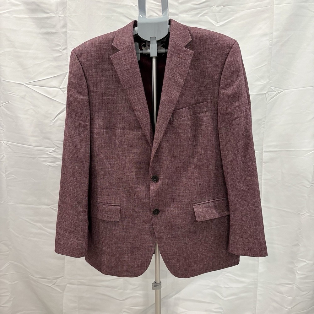 Ben Sherman Mens Blazer Sport Coat Casual Jacket 44R Two Button Burgundy
